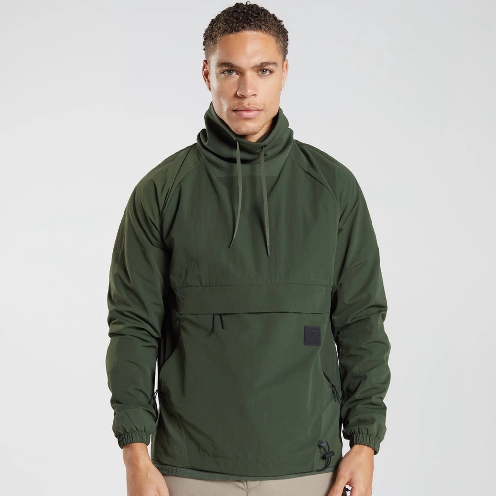 Men's Green Gymshark funnel neck Jacket